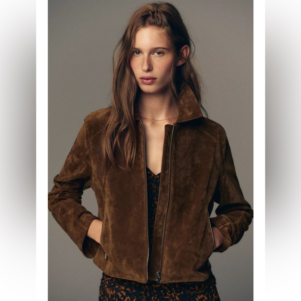 Like new genuine suede leather Zara jacket